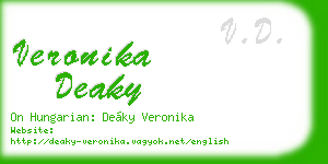 veronika deaky business card