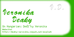 veronika deaky business card